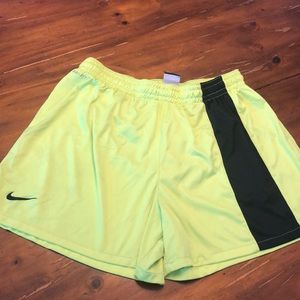 Neon yellow Nike shorts